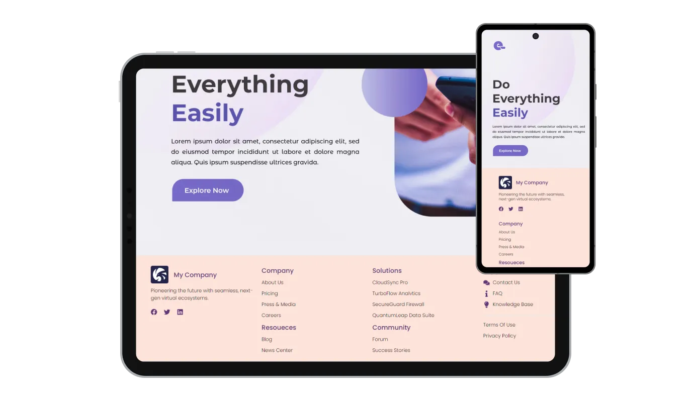 Mega Footer - Fully Responsive Mega Footer
