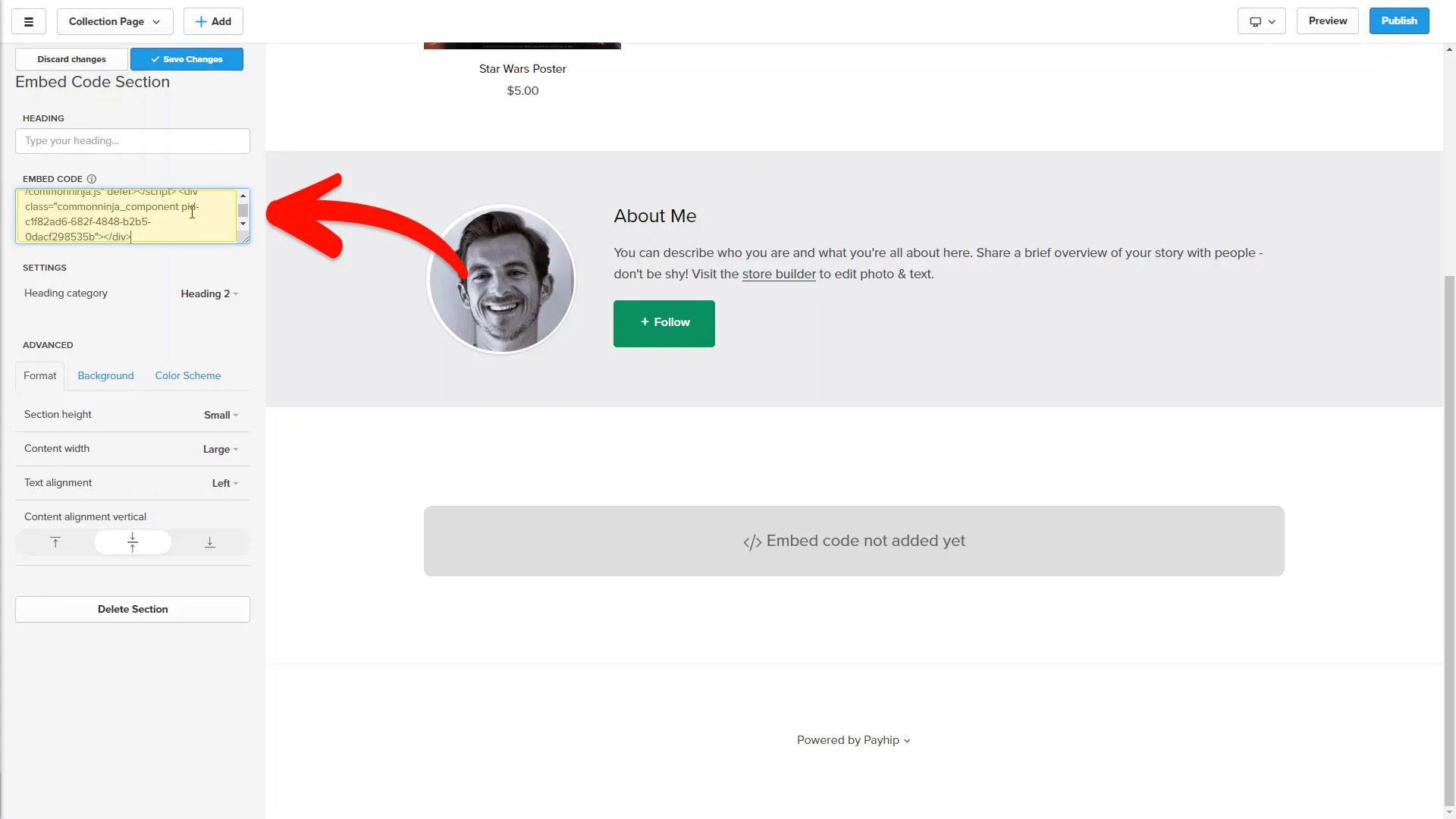 Add the Mega Footer embed code