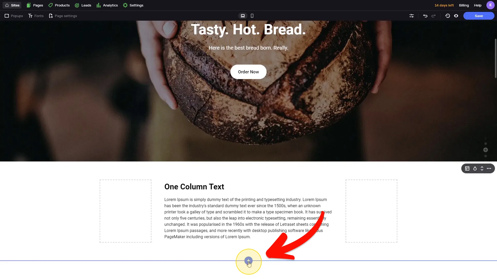 Method II: adding the Order Form as a new section