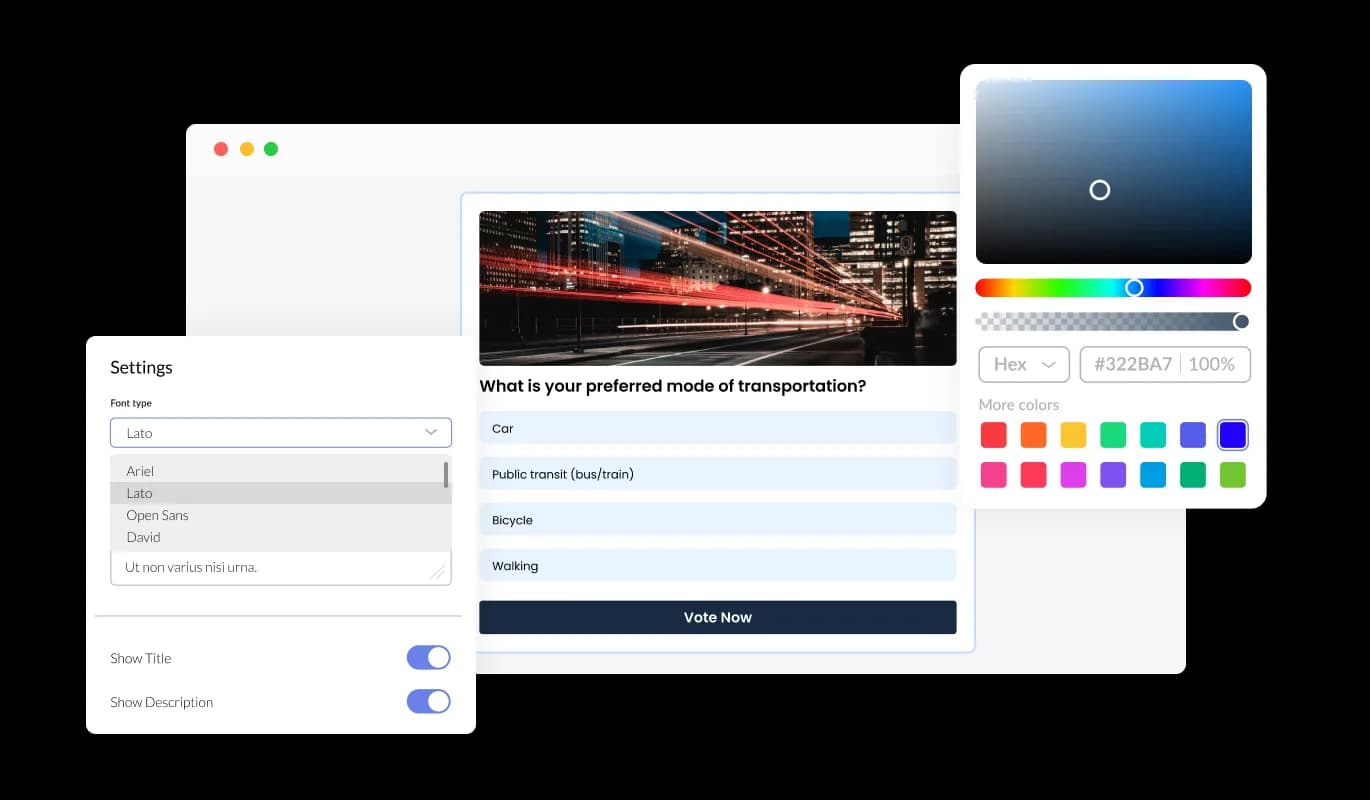 Poll - Complete Customization with WordPress Poll maker