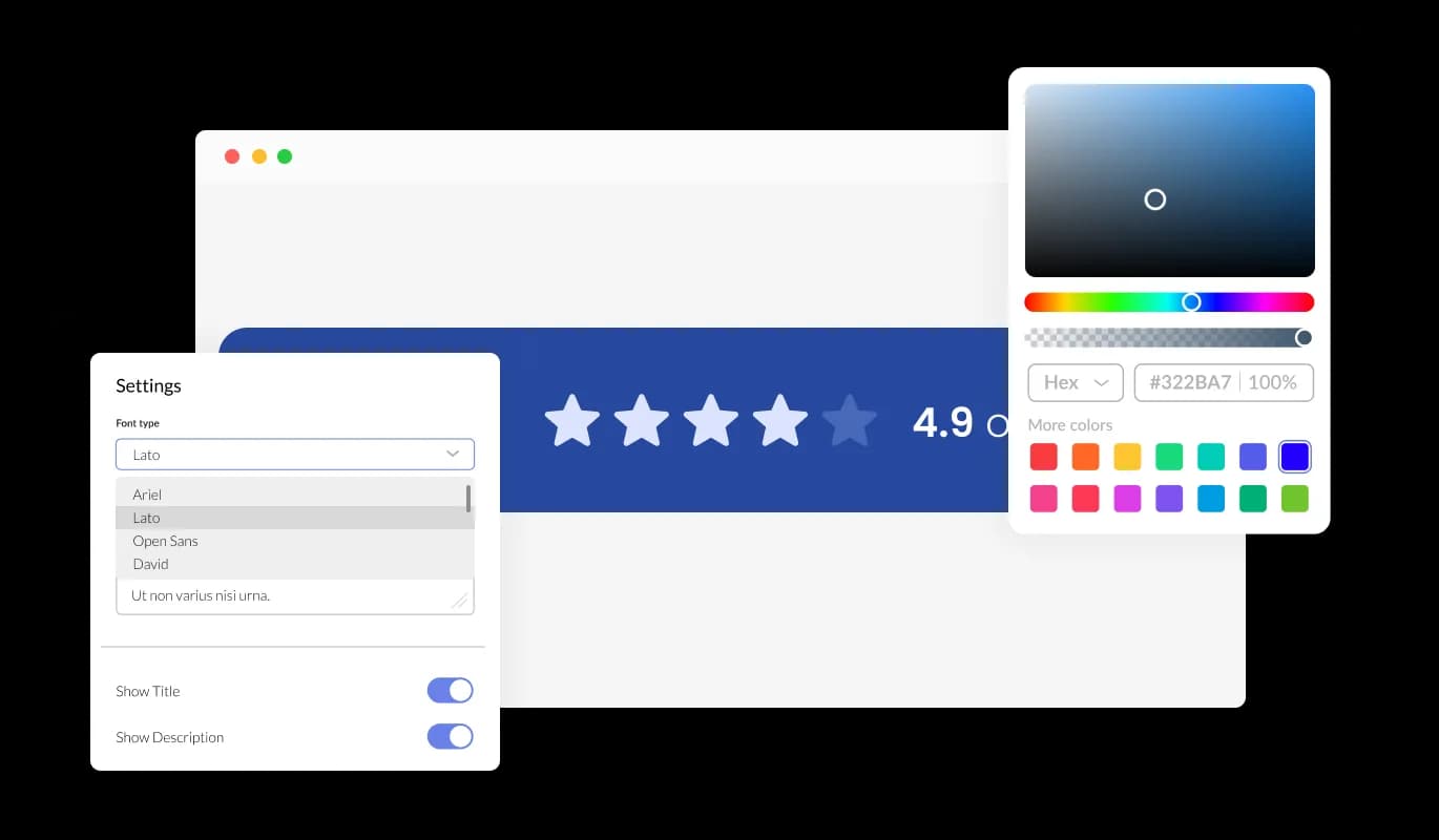 Reviews Trust Box - Fully Customizable Reviews Trust Box Widget