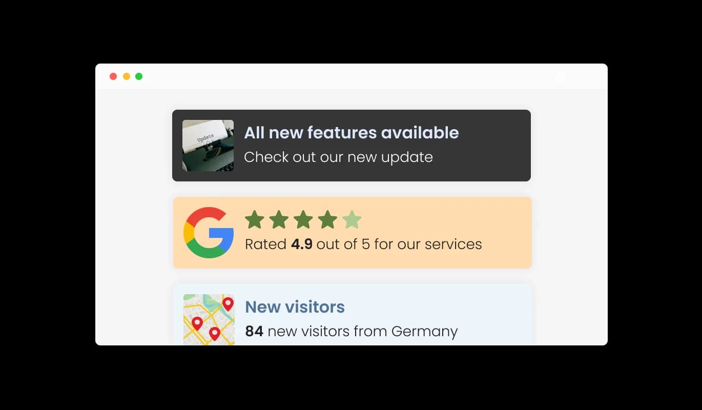 Social Proof - Select from Multiple Joomla Social Proof Design Skins