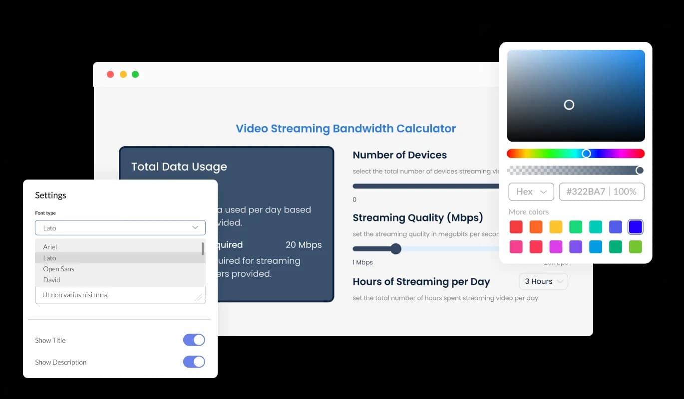 Calculator - Fully Customizable Webflow Calculator plugin