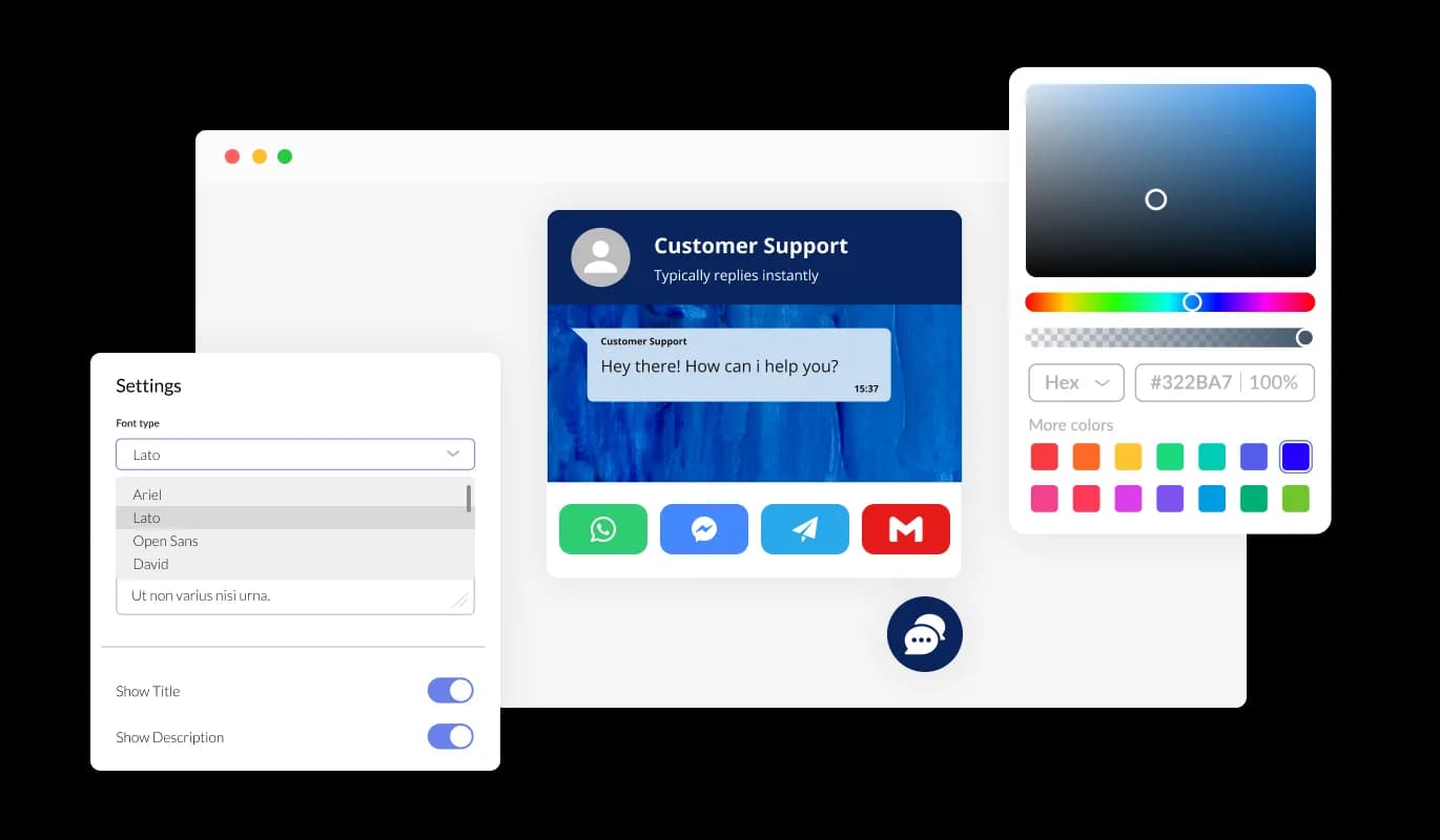 All In One Chat - Fully Customizable All in One Chat for WordPress