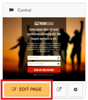Click on the “Edit Page” Button