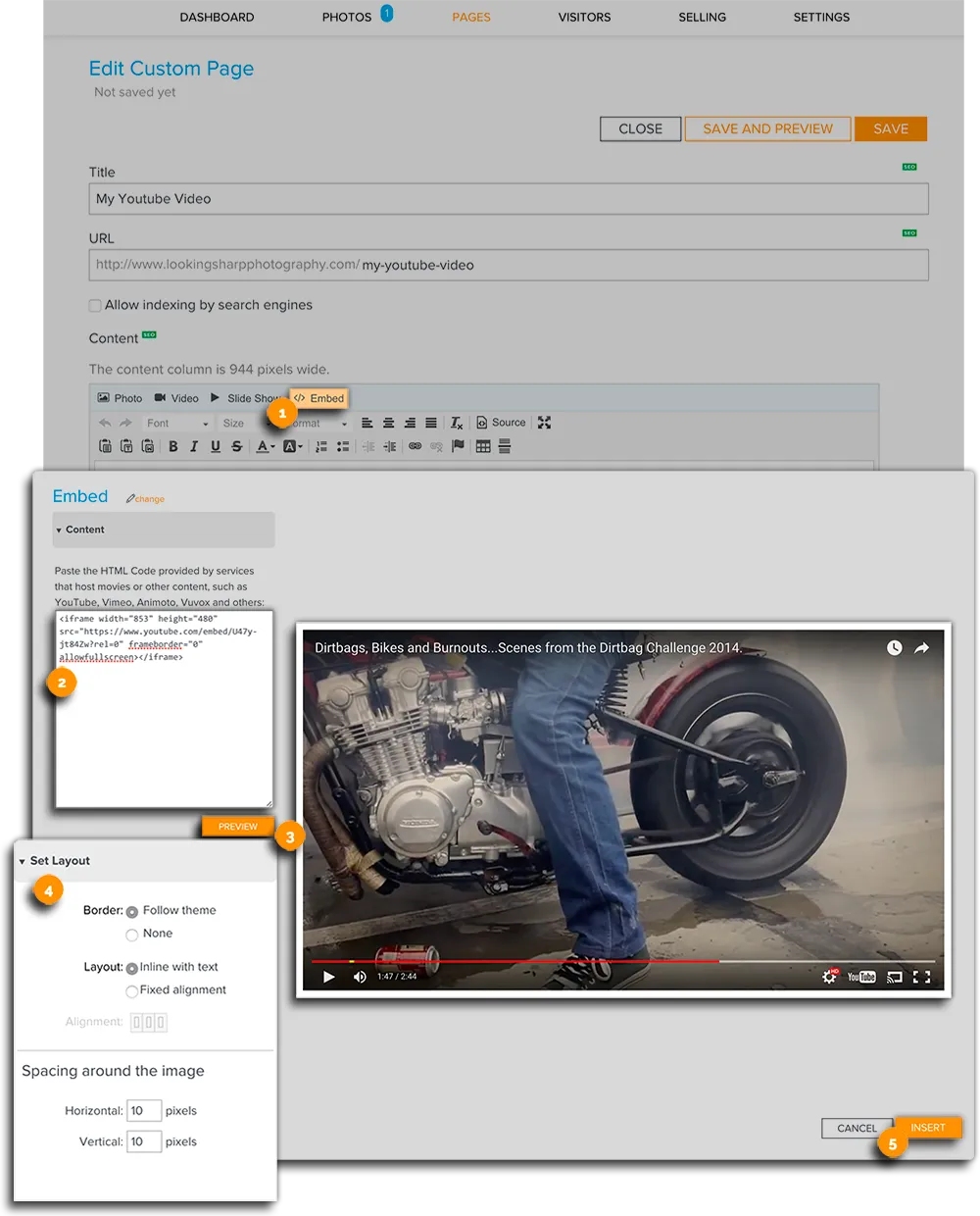 Add The "Embed HTML" Element