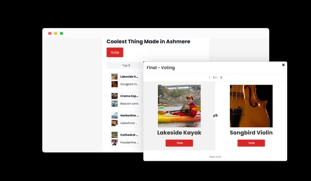 Coolest Thing Made In Contest Builder - Head-to-Head Product Voting