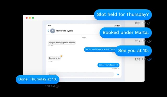 Messenger Conversation - Times and Delivery Ticks
