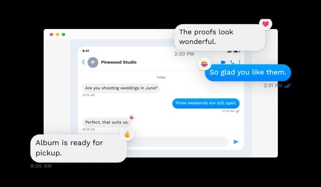 Messenger Conversation - Reactions on the Bubbles That Earn Them