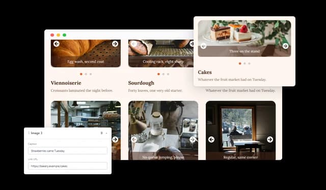 Carousel Grid - Custom Images, Captions, and Links