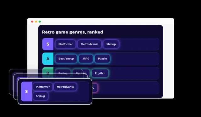 Tier List - Tier List Animations and Effects