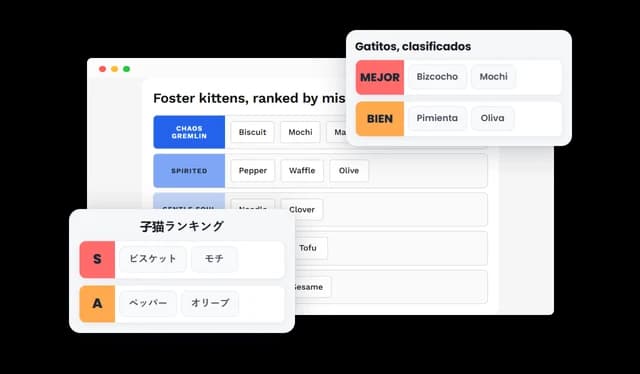 Tier List - Multi-Language Tier Lists