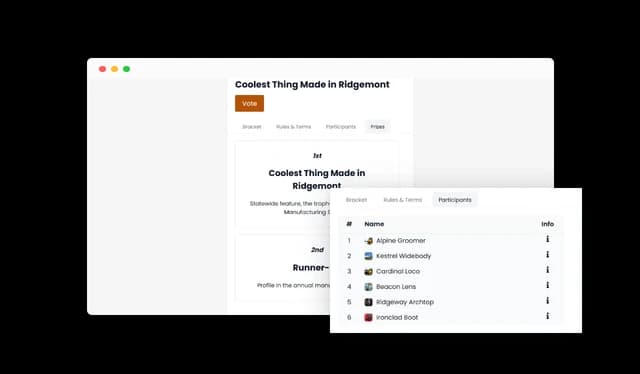 Coolest Thing Made In Contest Builder - Voter Registration and Lead Collection
