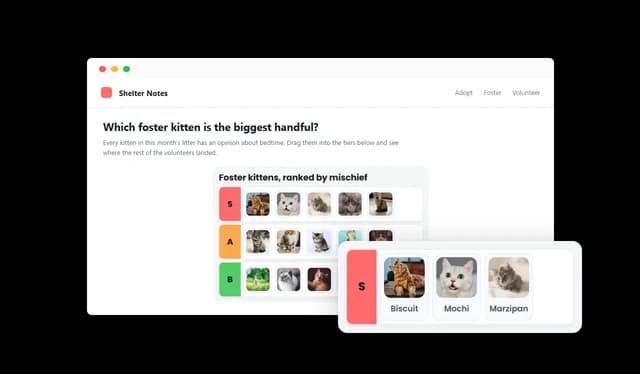 Tier List - Easy to Add to Any Website
