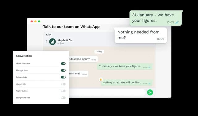 WhatsApp Conversation - Status Bar and Conversation Controls