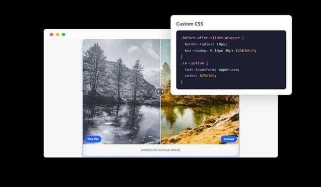 Before & After Carousel - Custom CSS