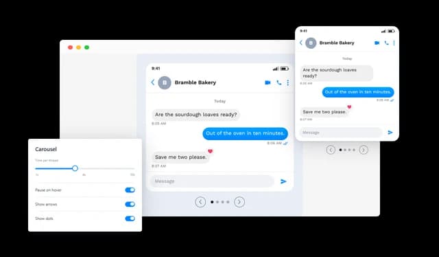 Messenger Conversation - Set the Carousel's Pace