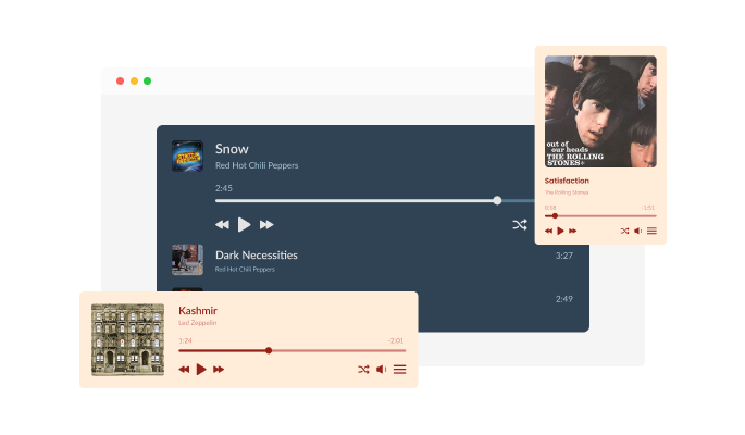 Audio Player - There are multiple layouts