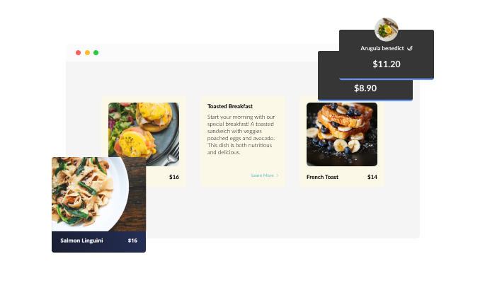 Restaurant Menu Flip Cards - Stunning layouts