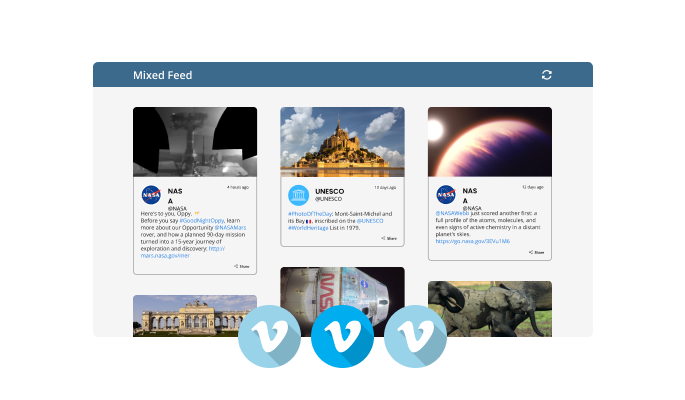 Vimeo Feed - You can choose from two types of Vimeo feeds