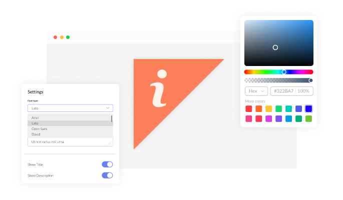 Corner Button - You can fully customize the app design