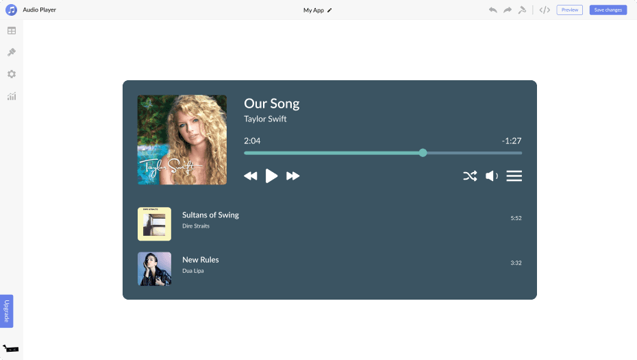 Audio Player for Pagewiz