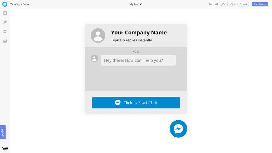 Messenger Chat for Weebly