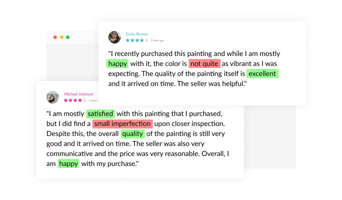 Etsy Reviews - Include or Exclude Keywords