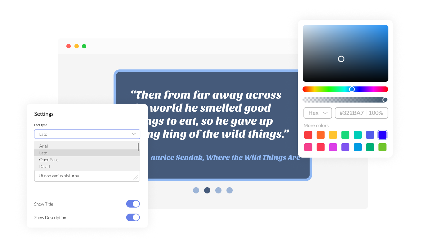 Quotes Carousel - Fully Customizable Quotes Carousel Widget