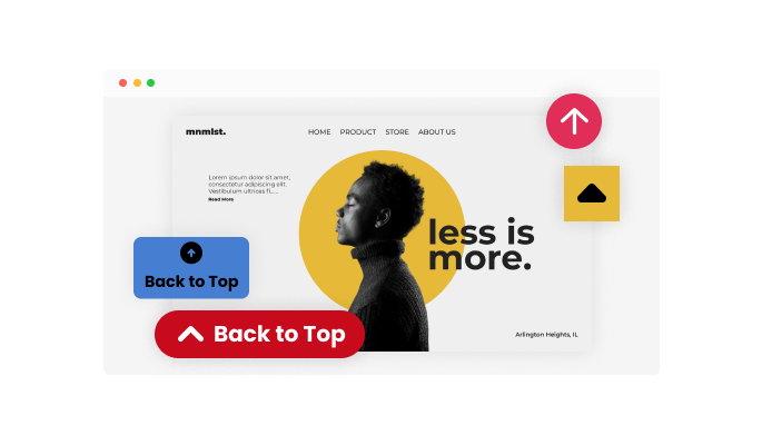 Back to Top Button - A selection of colorful skins for your Unbounce landing page