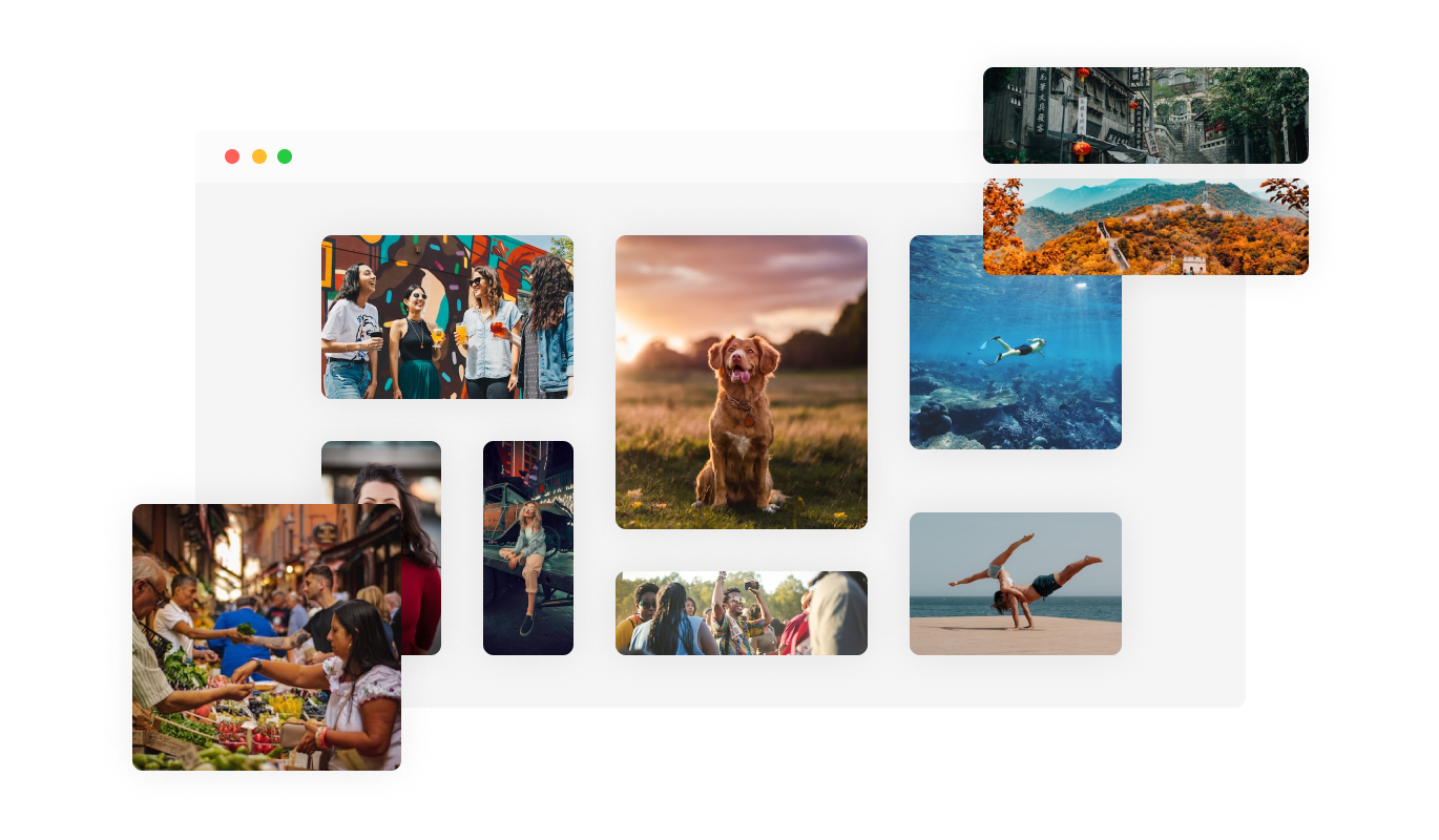 Image Gallery - Choose from 5 Distinct Grid Layouts for Your Image Gallery