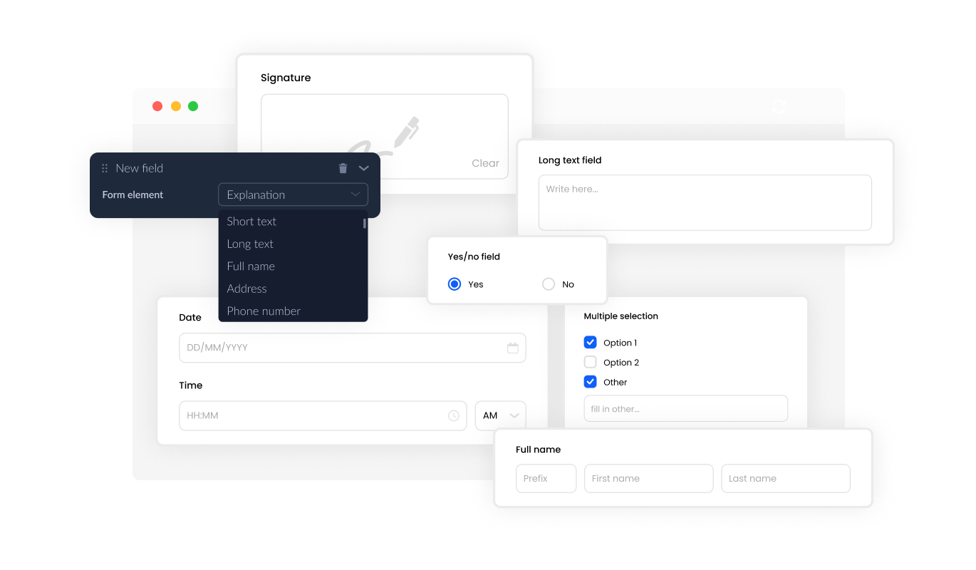 Form Builder - Diverse Form Field Options to Choose From