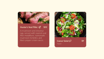 Restaurant Menu Flip Cards for Swipe Pages logo