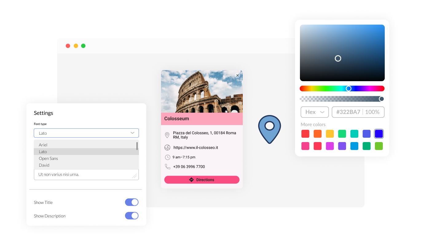 Google Maps - Completely Customizable: Design Modo Google Maps widget