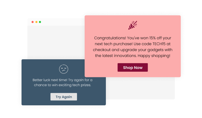 Spinning Wheel - Personalized Winning Messages