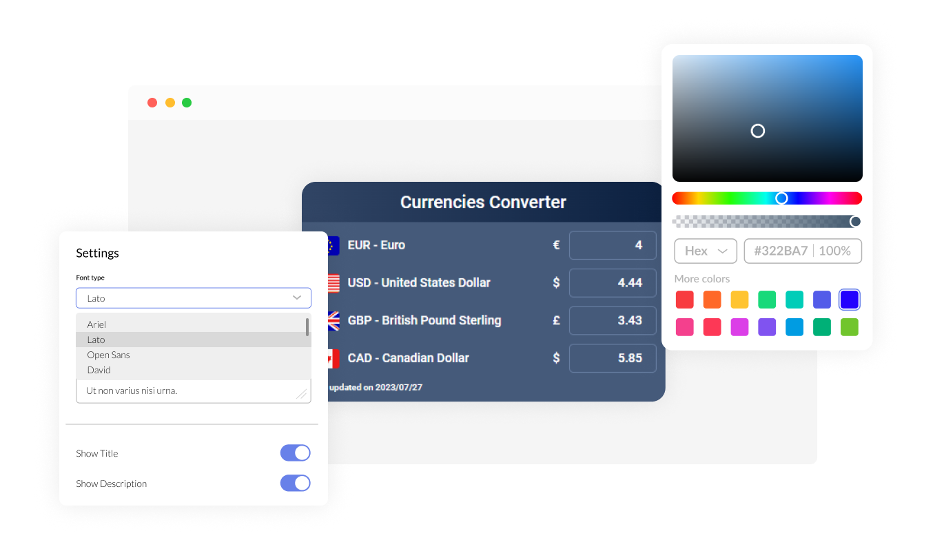 Currency Converter - Fully Customizable Design