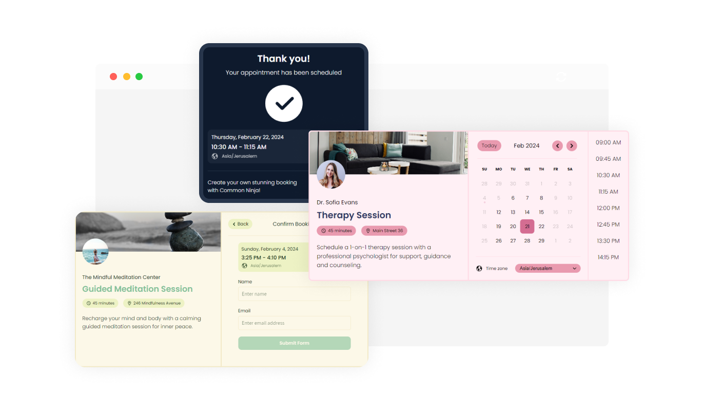 Booking - Personalized Booking Pages
