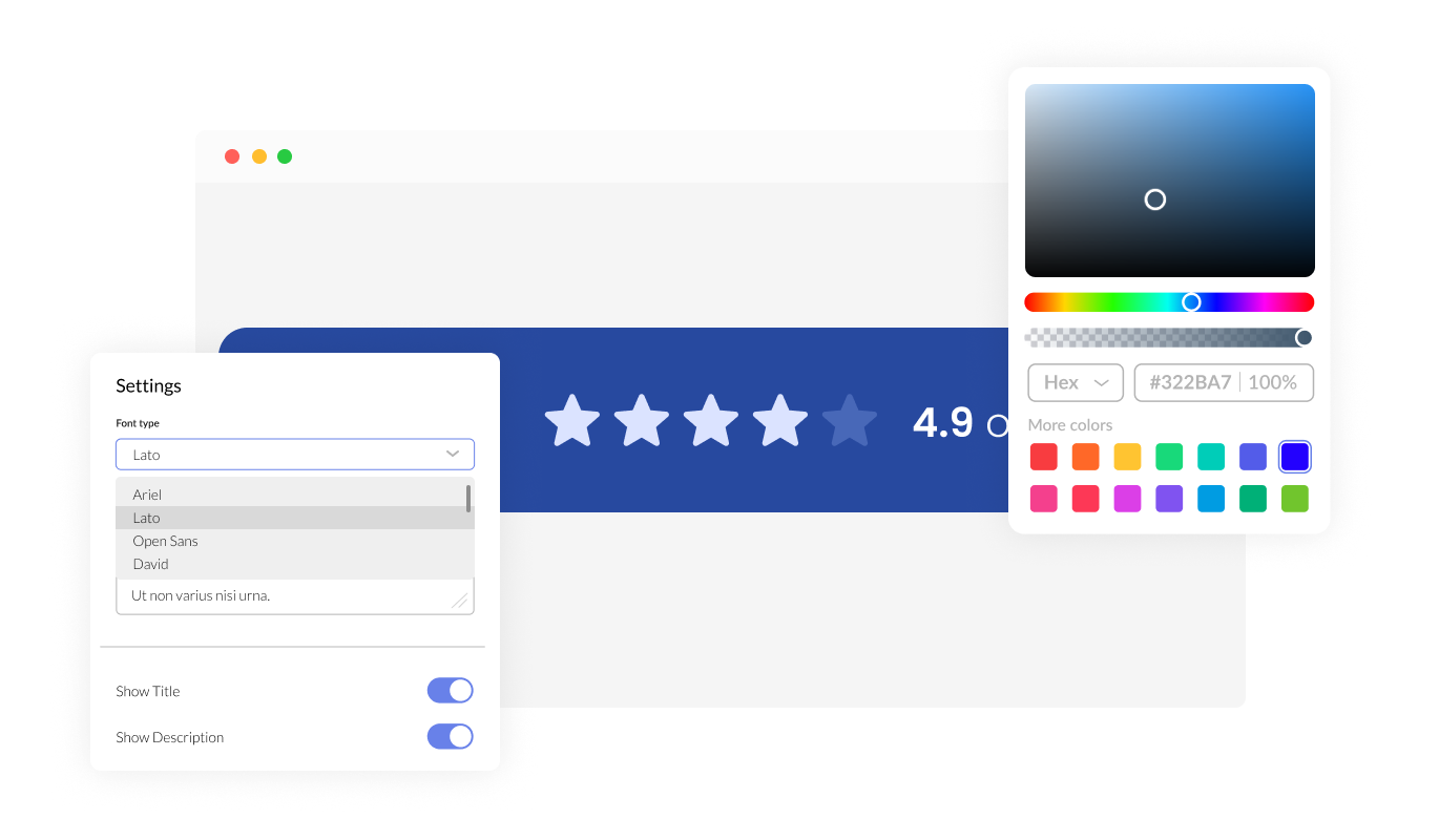 Reviews Trust Box - Fully Customizable Reviews Trust Box Widget