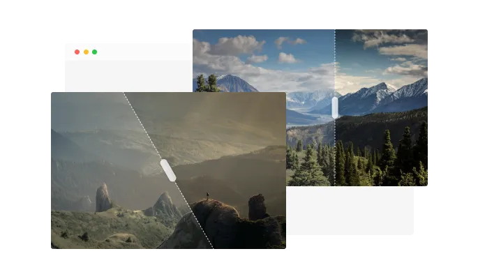 Before & After Slider - Horizontal & Vertical Slider Direction