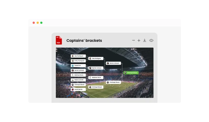 Bracket Maker - Export the Brackets as an Image or PDF