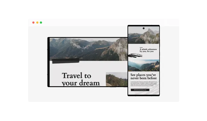 Device Mockup - Select Portrait or Landscape Device mockup