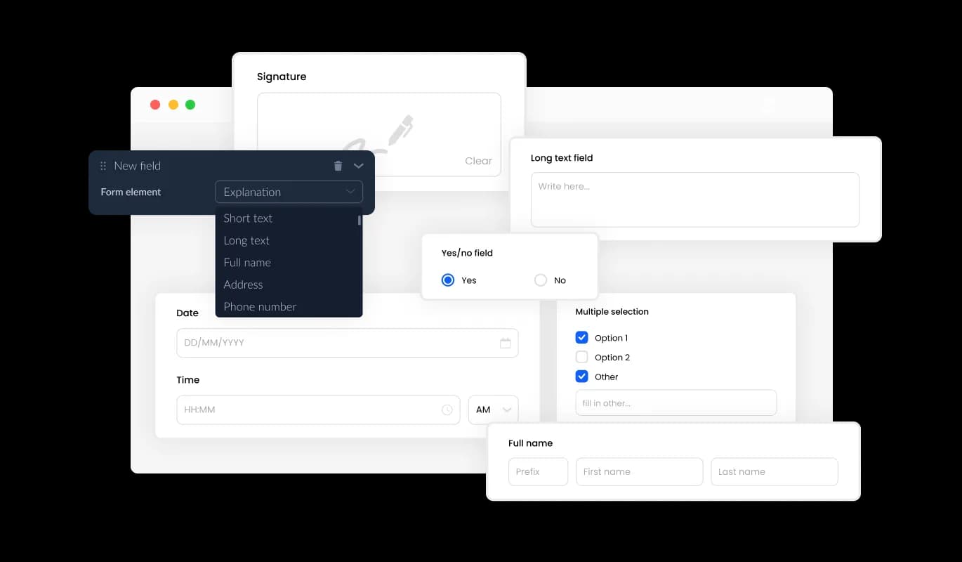 Contact Form - Various Form Fields To Select From