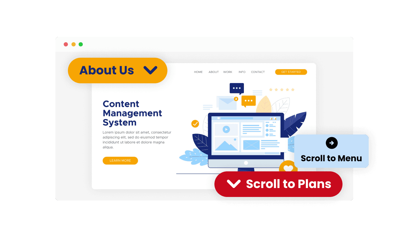 Scroll to Element Button widget for Google Sites