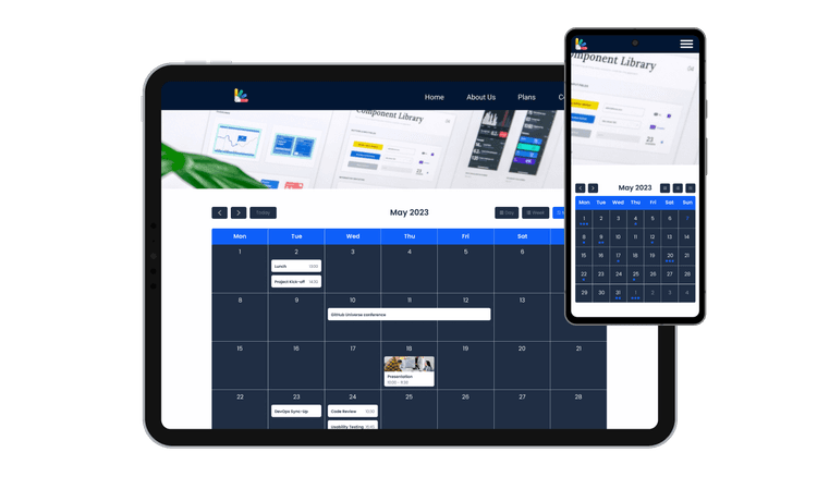 Calendar Widget - Free & Works on Any Website