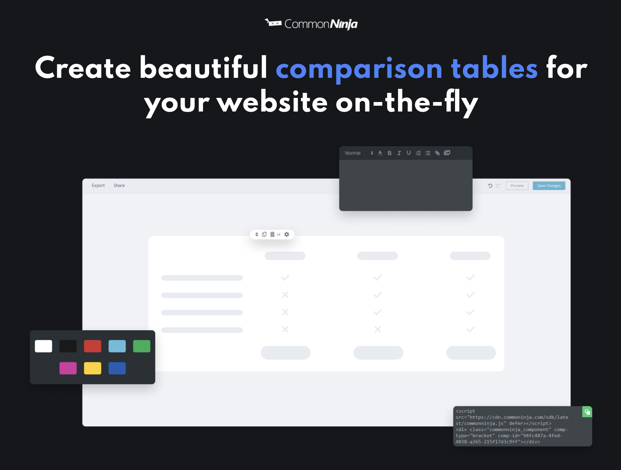 comparison-tables-maker-common-ninja